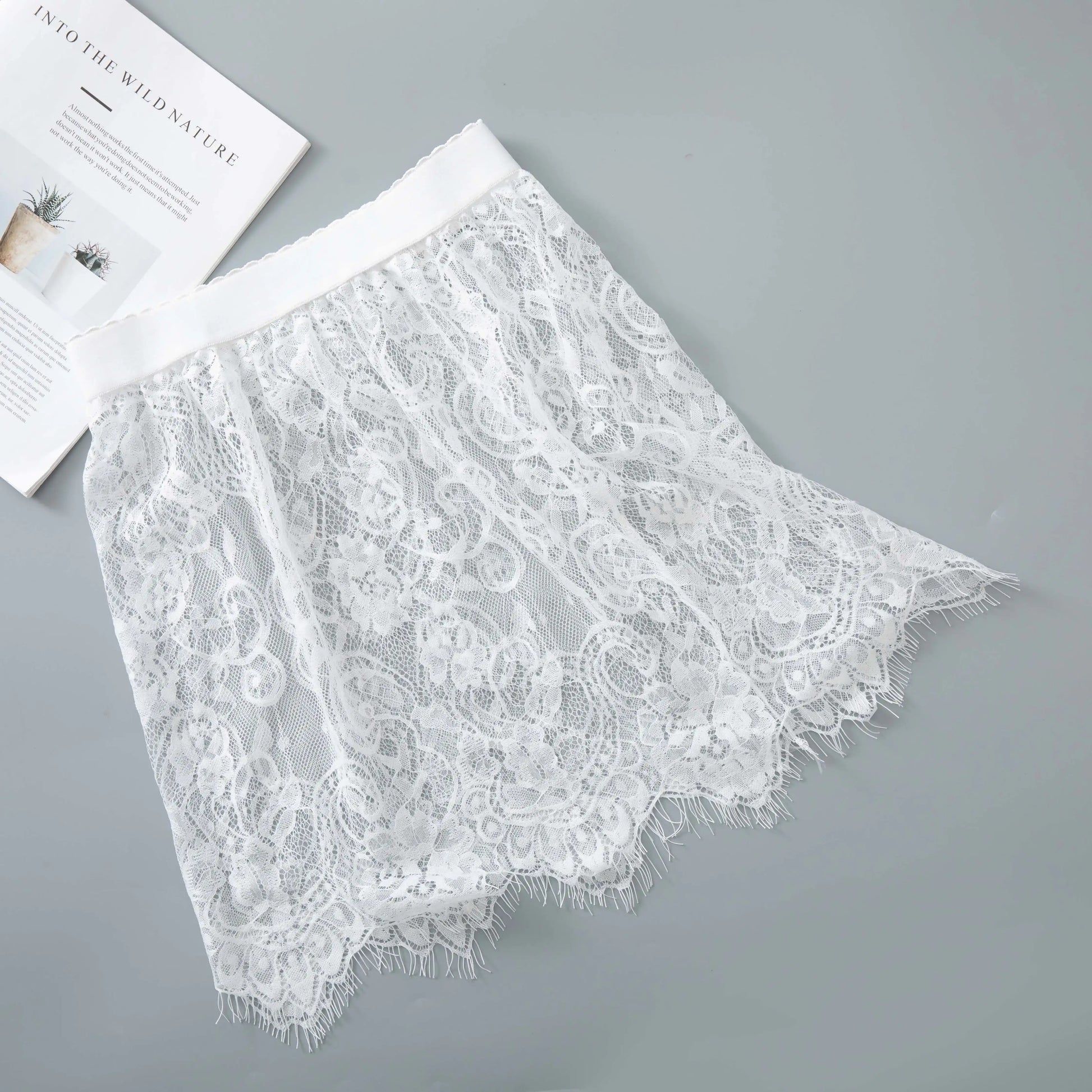 Mesh Lace Transparent Mini Tulle Skirt - Hiddengem