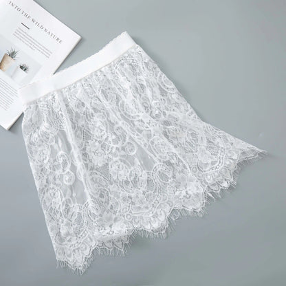 Mesh Lace Transparent Mini Tulle Skirt - Hiddengem