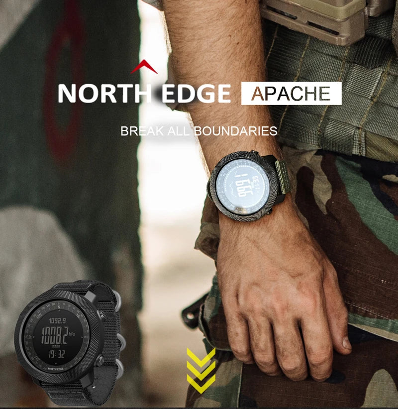 NORTH EDGE Men's sport Digital watch Hours Active lifestyle - Hiddengem