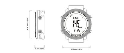 NORTH EDGE Men's sport Digital watch Hours Active lifestyle - Hiddengem