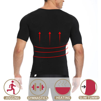 Men's shaper Underwear Waist Trainer Corrective Posture Vest Corset - Hiddengem