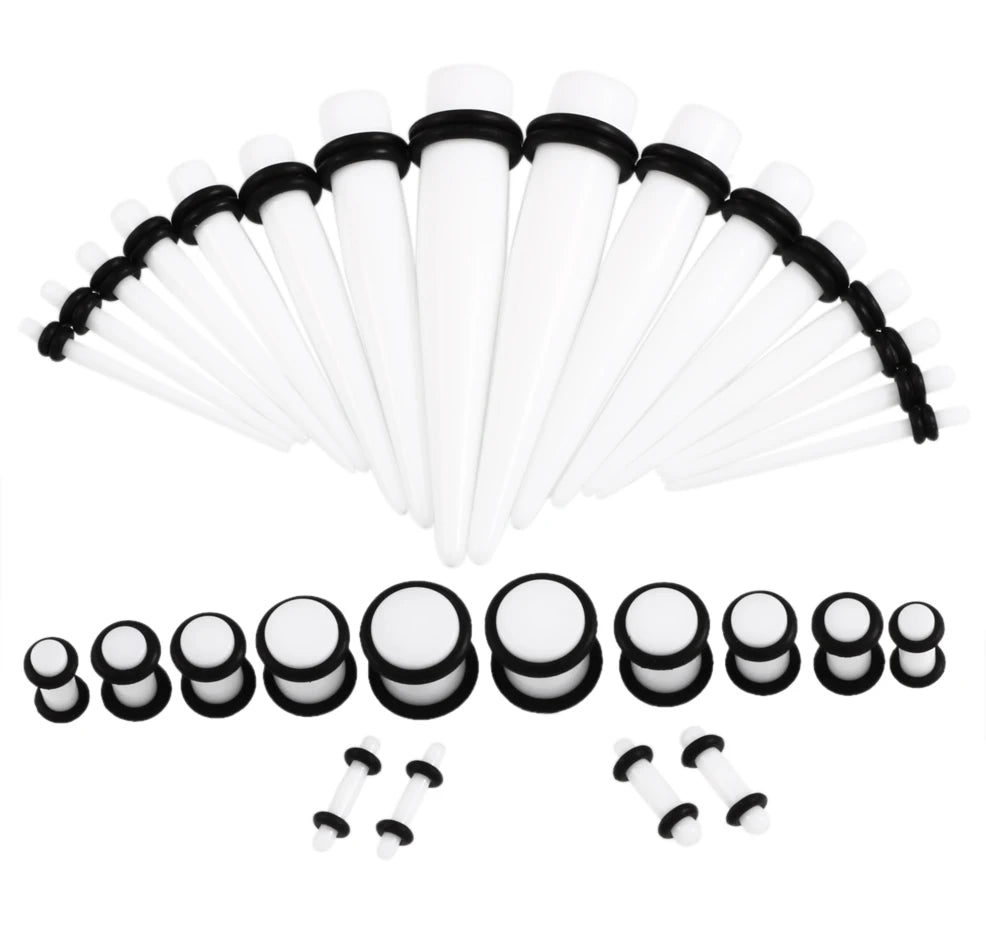 36pcs/lot Acrylic Ear Gauge multi color - Hiddengem