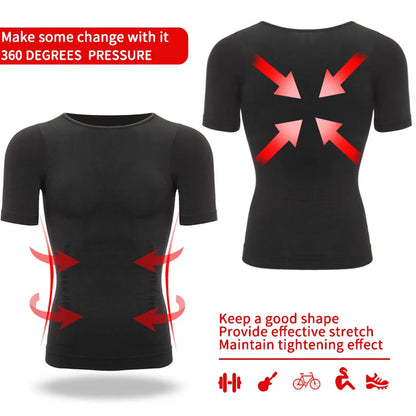 Men's shaper Underwear Waist Trainer Corrective Posture Vest Corset - Hiddengem