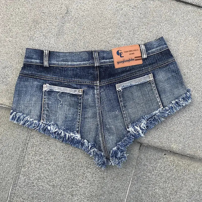 Sexy Women Tassel Denim Booty - Hiddengem