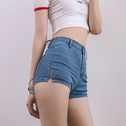 High Waist Booty Jean Shorts - Hiddengem