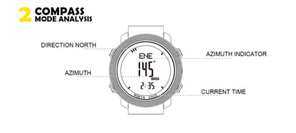 NORTH EDGE Men's sport Digital watch Hours Active lifestyle - Hiddengem