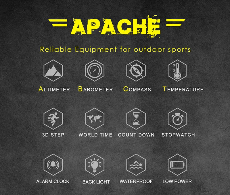 NORTH EDGE Men's sport Digital watch Hours Active lifestyle - Hiddengem