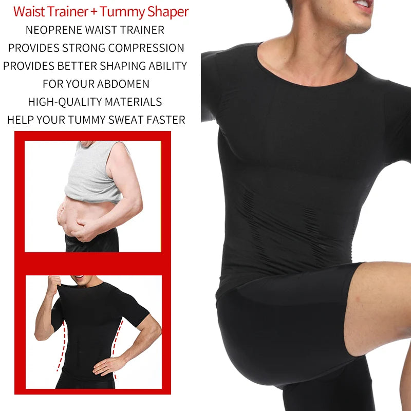 Men's shaper Underwear Waist Trainer Corrective Posture Vest Corset - Hiddengem