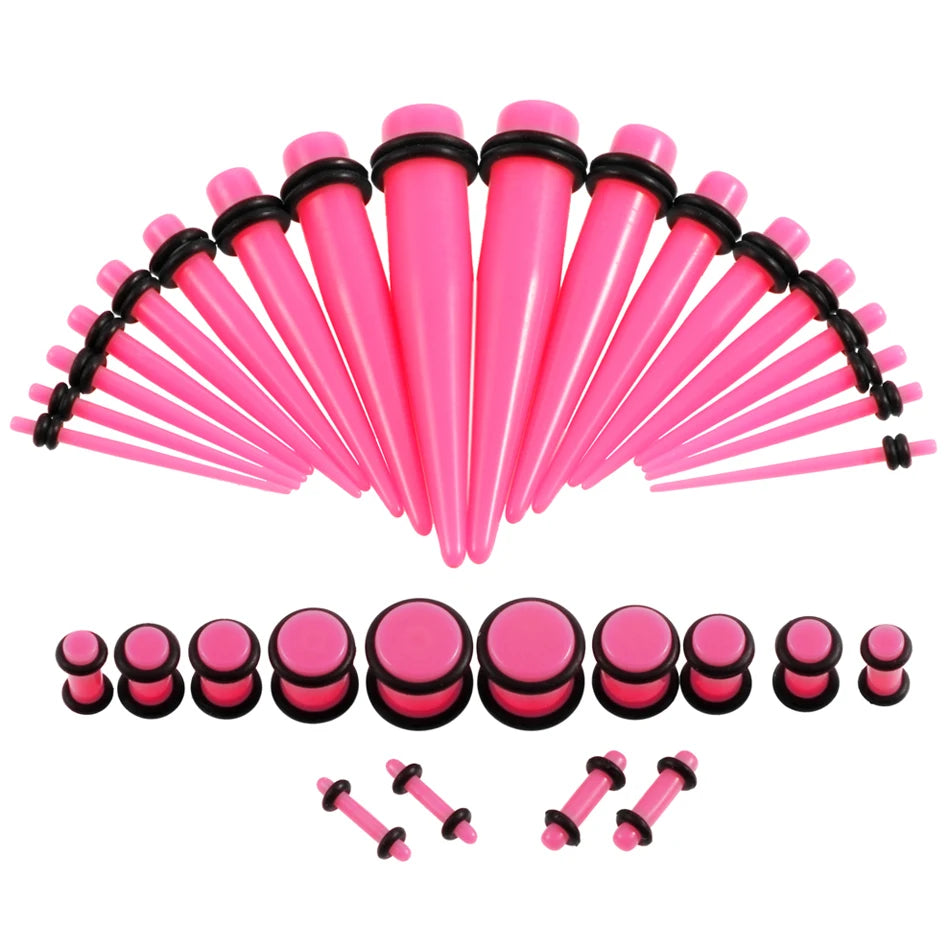 36pcs/lot Acrylic Ear Gauge multi color - Hiddengem