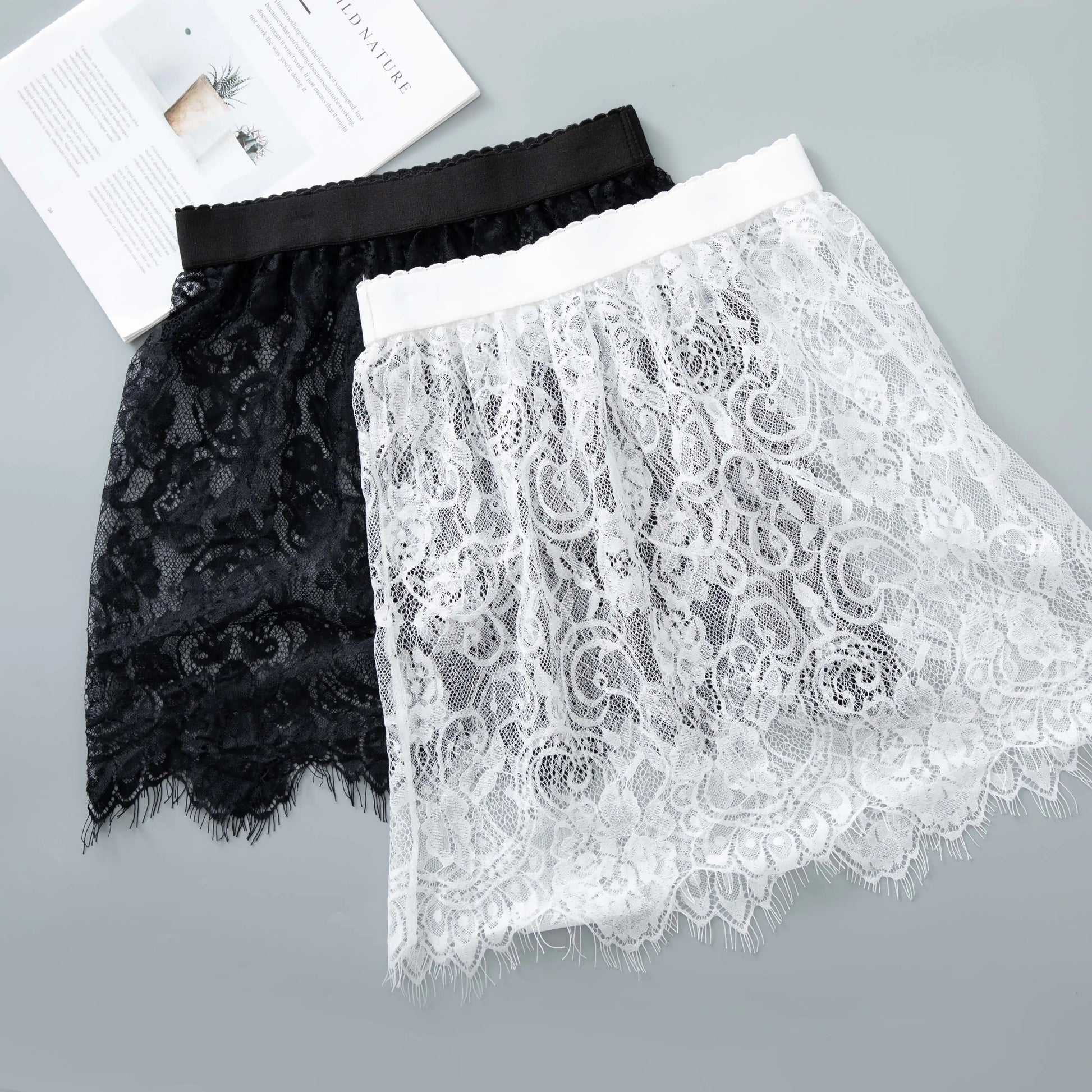Mesh Lace Transparent Mini Tulle Skirt - Hiddengem