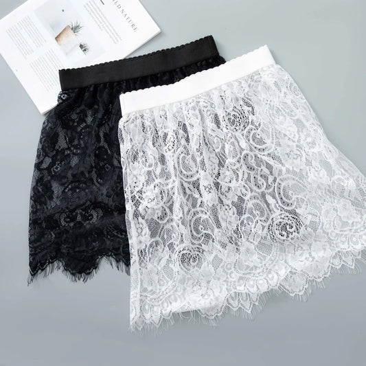 Mesh Lace Transparent Mini Tulle Skirt - Hiddengem