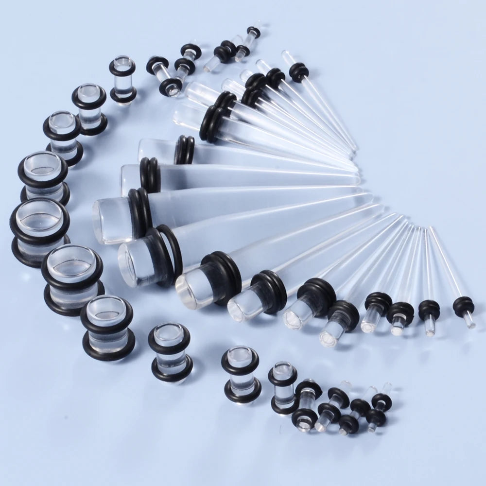 36pcs/lot Acrylic Ear Gauge multi color - Hiddengem