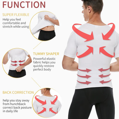 Men's shaper Underwear Waist Trainer Corrective Posture Vest Corset - Hiddengem