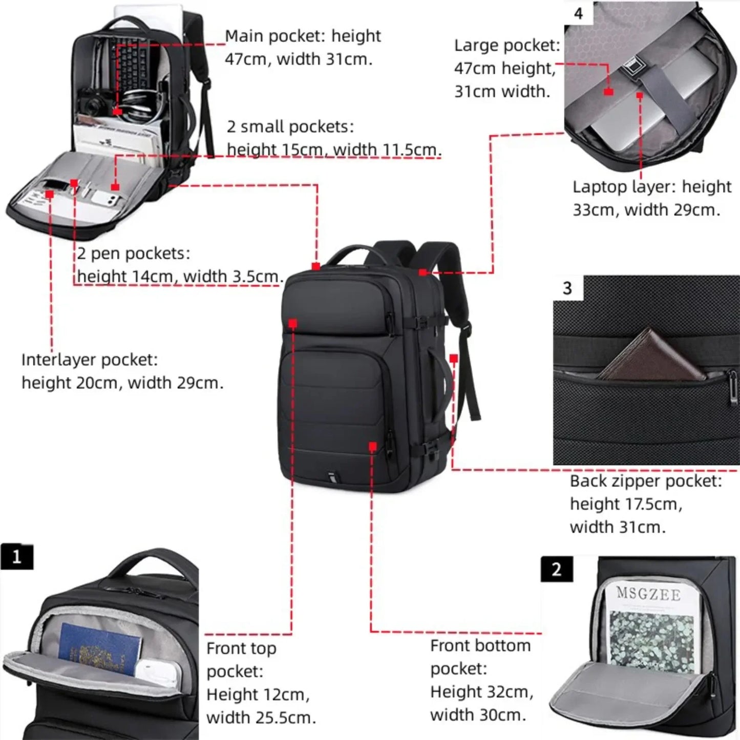 Expandable Laptop Backpacks Waterproof - Hiddengem