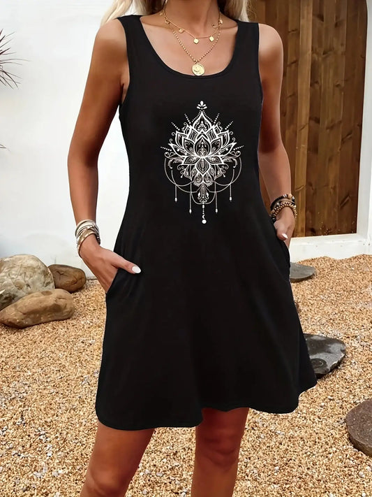 loose and comfortable  lotus  punk style dress - Hiddengem