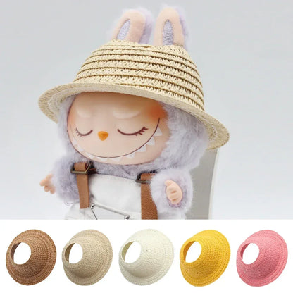 Labubu open top straw hat