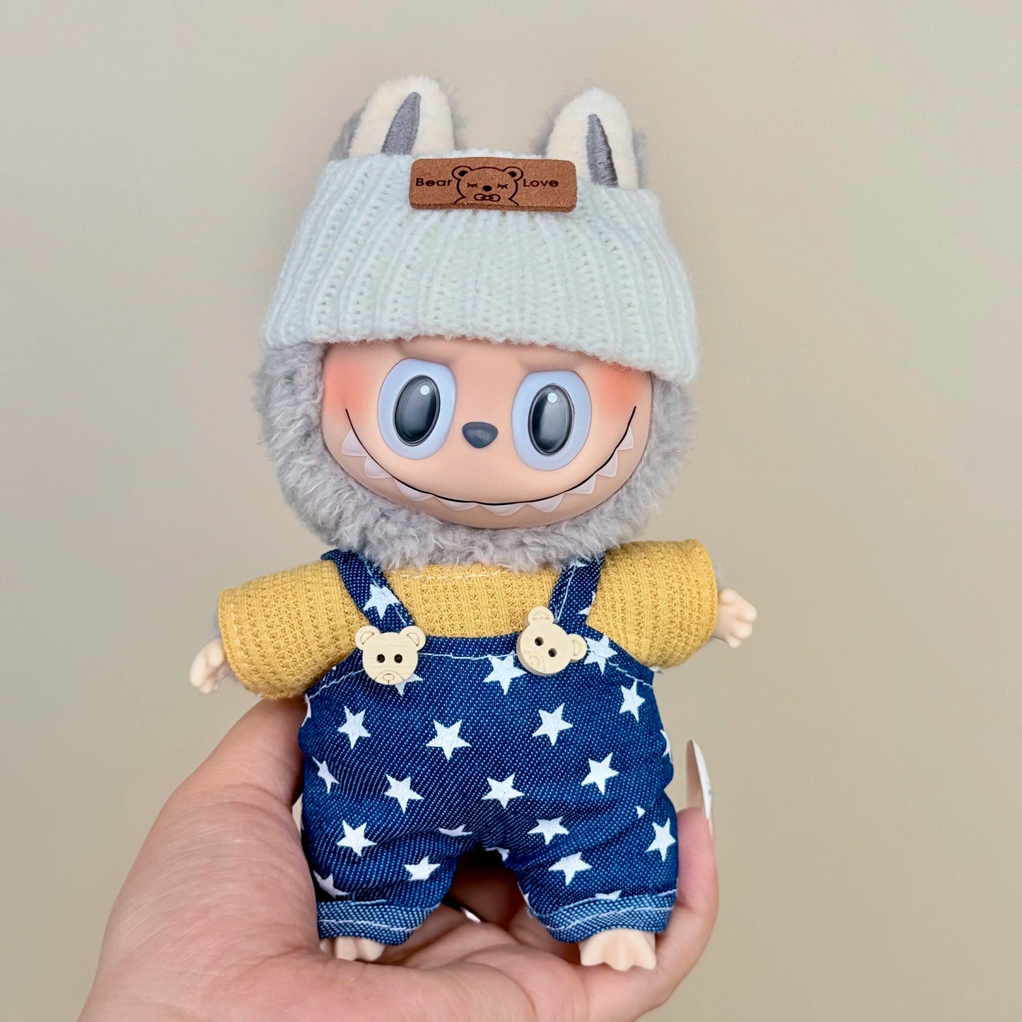 Labubu Clothes Doll Clothing Designer for Labubu V1 V2 V3 17cm Dolls Trendy Cute Overalls Style 2025 Summer New Clothing Gifts