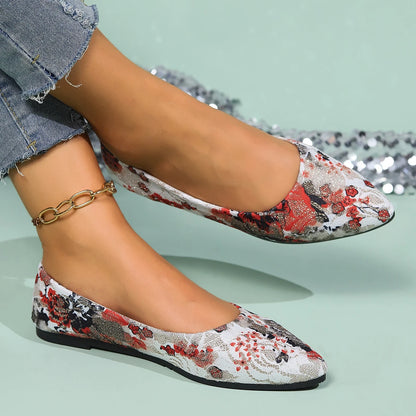 Soft-soled Flat Shoes Retro Pointed - Hiddengem