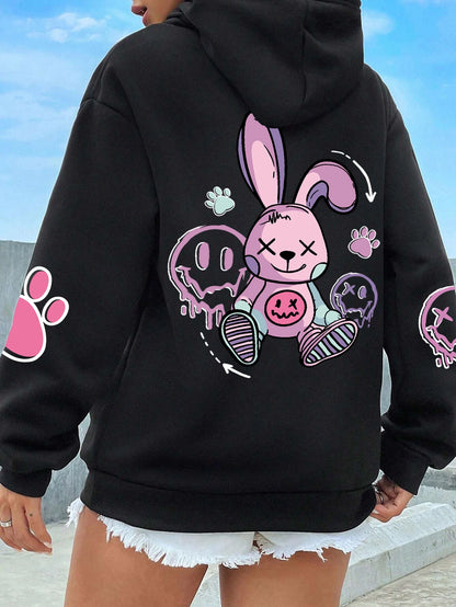 Ladies Hip Hop Street Casual Printed Hoodie