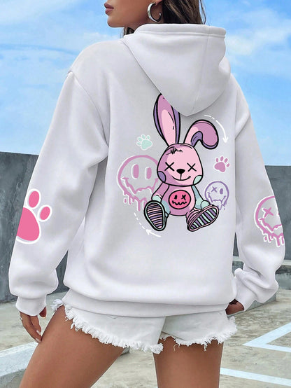 Ladies Hip Hop Street Casual Printed Hoodie
