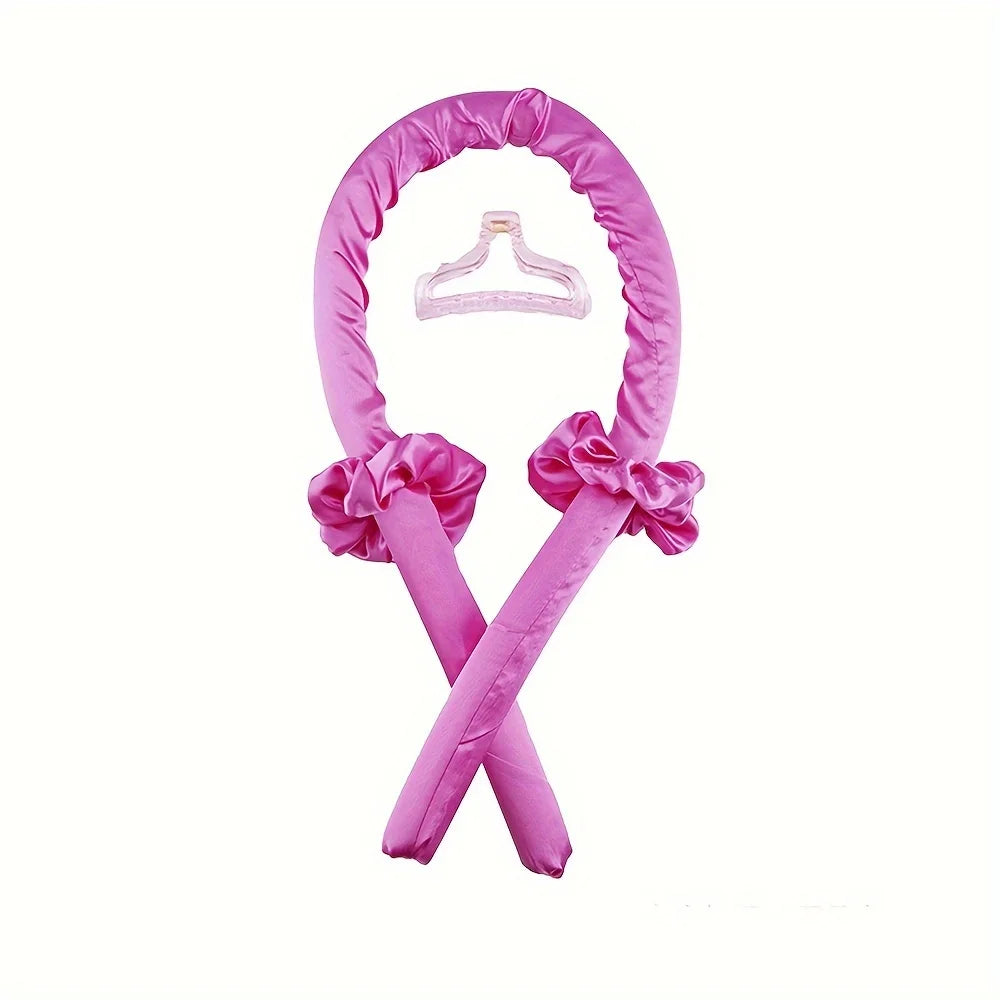 4pcs in 1 Sponge Hair Curlers with 1 Clips & 2 Scrunchies -