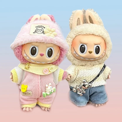 Labubu Clothes Fashion Overalls Labubu Idol V1 V2 Dolls Clothing Accessories 15/17cm Plush Doll Universal Toy Gifts Hot In Stock