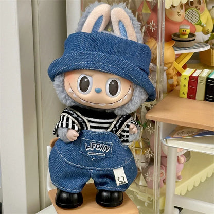 2025 New Labubu 17cm Doll Clothes Outfit Accessories for Korea Kpop Exo Labubu V1 V2 Idol Cool Handsome Clothing Gift