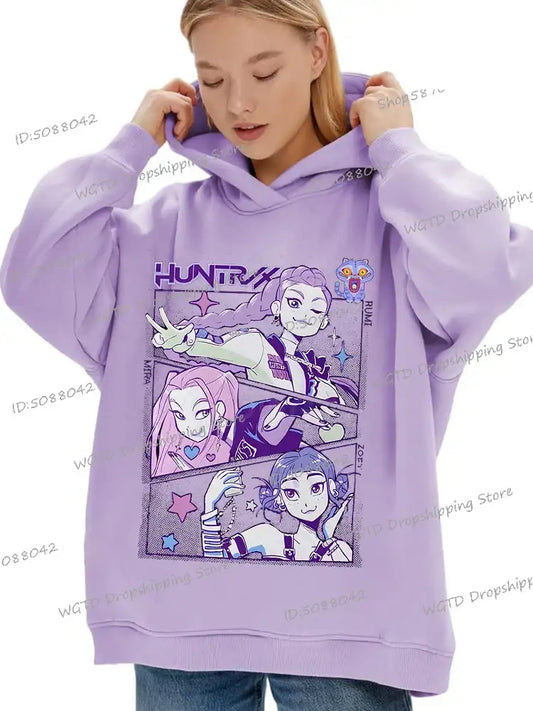 Hip Hop KPop Demon Hunters Hoodies Teenager