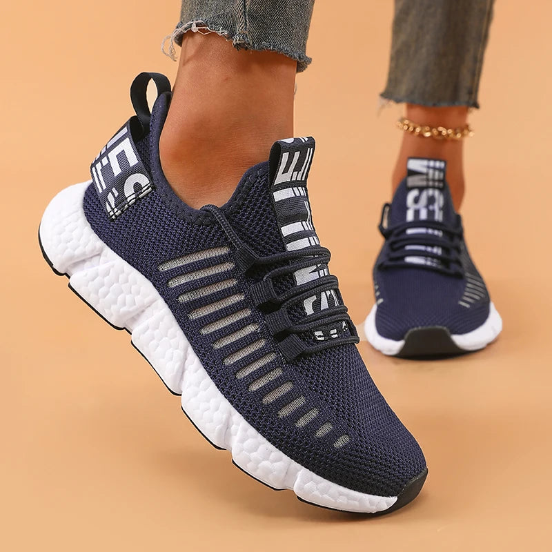 Women's Shoes Platform Mesh Running Lightweight - Hiddengem