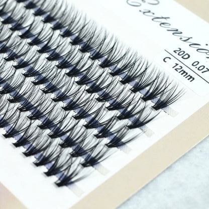 100Pcs 20 30 40D eyelash Individual C/D/DD Cluster EyeLashes Grafting False Eyelashes eyelash extension individual lash bunch