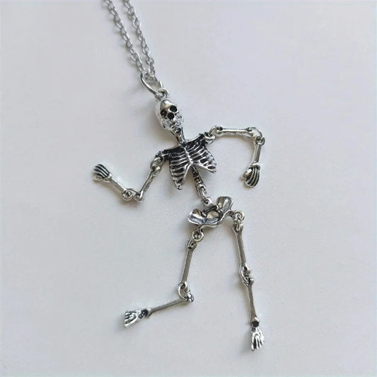 Halloween Vintage Skeleton Skull Pendant - Hiddengem