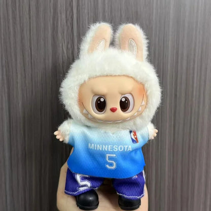 Anime Labubu Clothes Football basketball jerseys Labubu Idol V1 V2 Dolls Clothing Accessories 15/17cm Plush Doll Universal