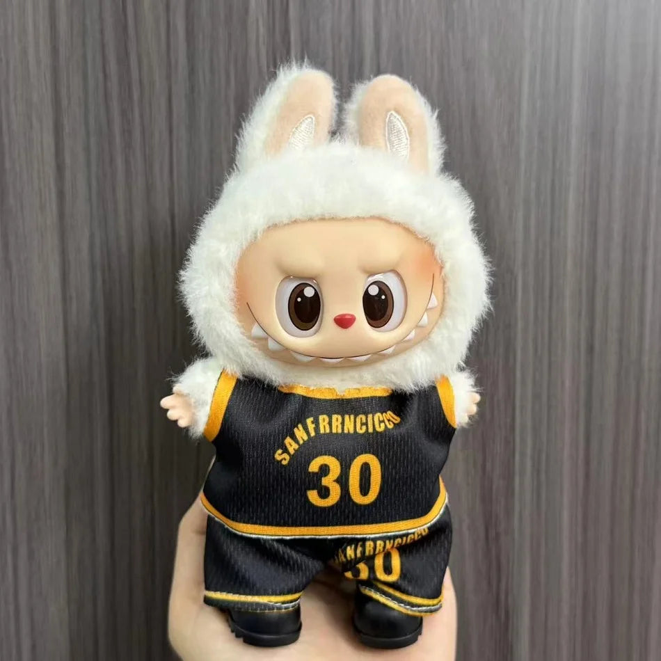 Anime Labubu Clothes Football basketball jerseys Labubu Idol V1 V2 Dolls Clothing Accessories 15/17cm Plush Doll Universal