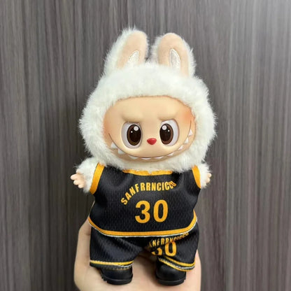 Anime Labubu Clothes Football basketball jerseys Labubu Idol V1 V2 Dolls Clothing Accessories 15/17cm Plush Doll Universal