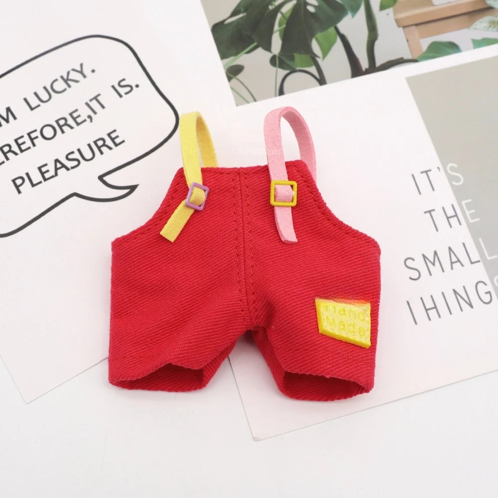 2025 Cute Labubu Clothing, Suitable for Labubu, Labeled Overalls Vinyl Doll Clothing Accessories Replacement