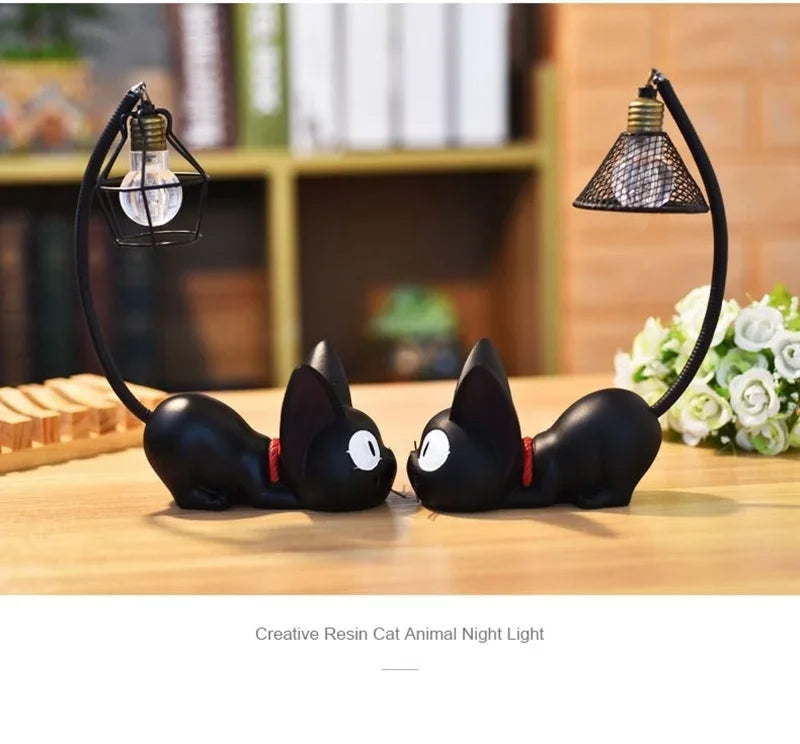 Led Night Light Resin cute blackCat