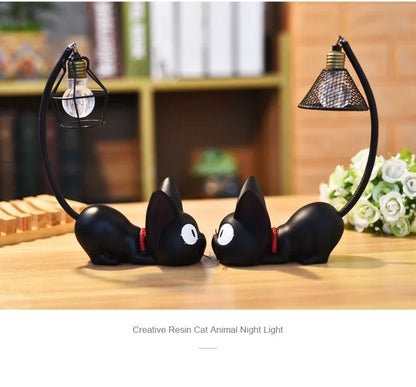 Led Night Light Resin cute blackCat