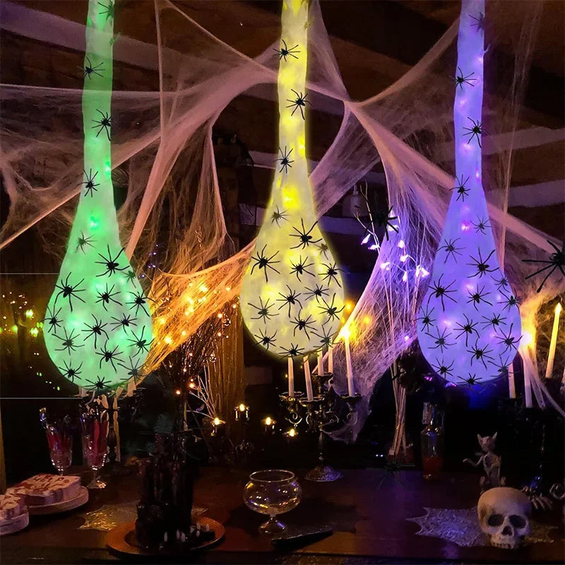 1-5PCS Halloween Hanging Spider Egg LED - Hiddengem