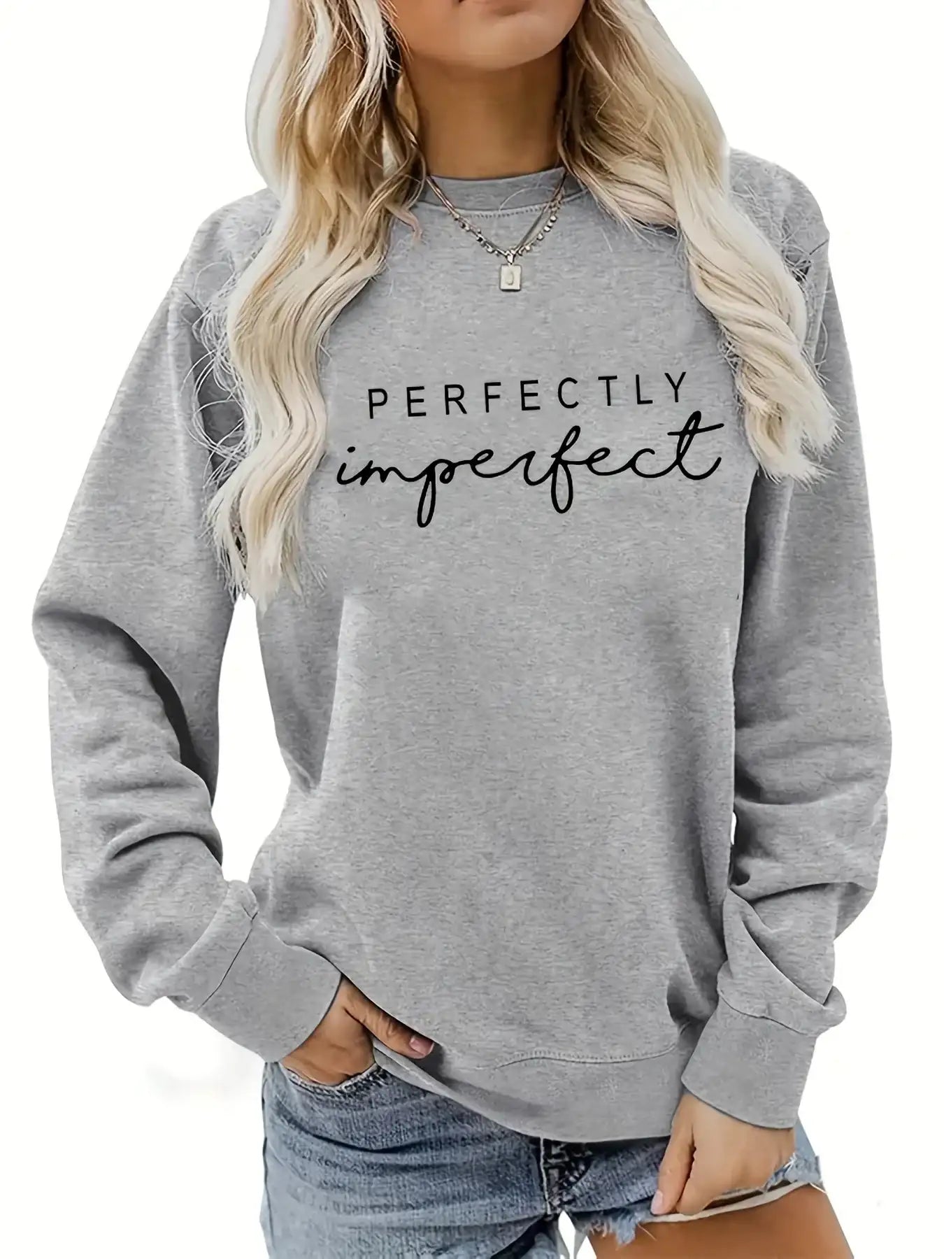Autumn perfectly imperfect Ladies Sweater - Hiddengem