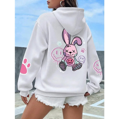 Ladies Hip Hop Street Casual Printed Hoodie