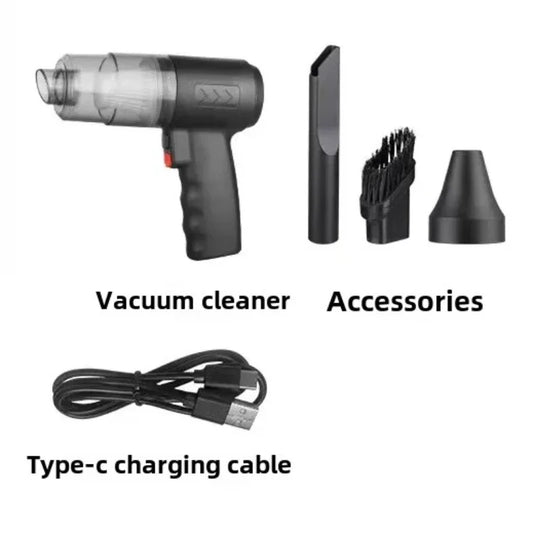 Black Portable Car Cordless Rechargeable 3-in-1 Vacuum - Hiddengem