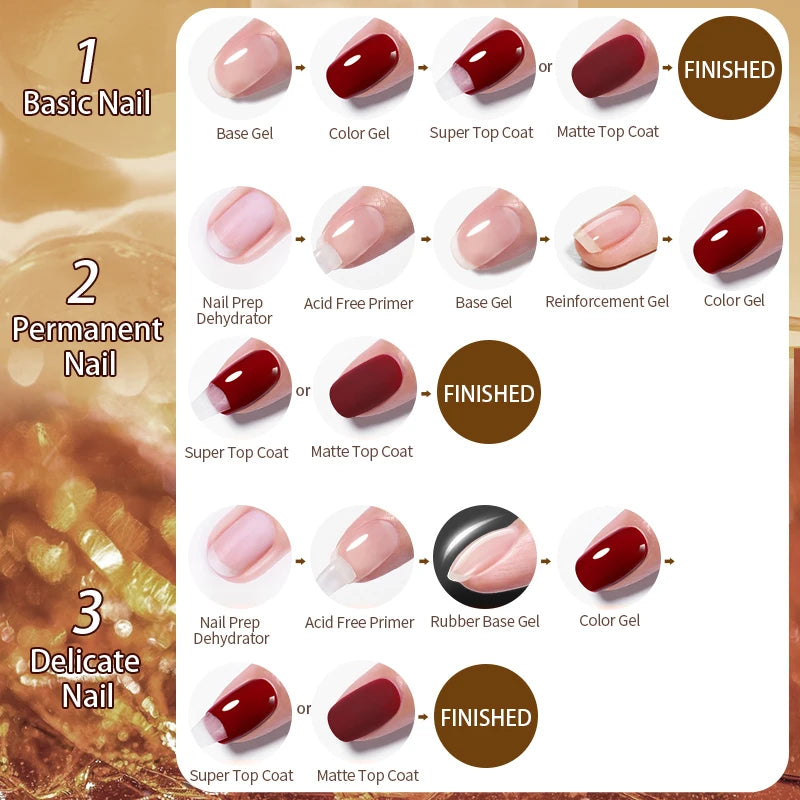 BORN PRETTY 10ML Nude Brown Fall Gel Nail Polish White Halloween Fall - Hiddengem