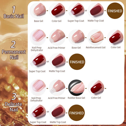 BORN PRETTY 10ML Nude Brown Fall Gel Nail Polish White Halloween Fall - Hiddengem
