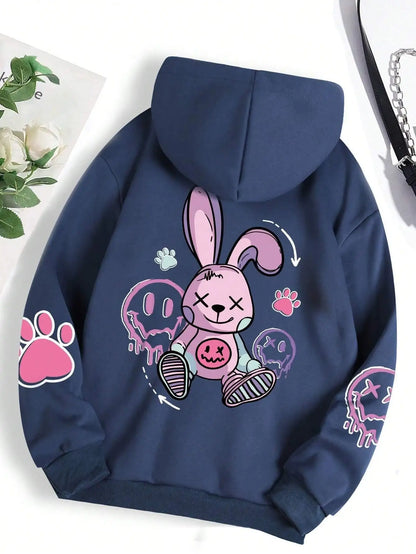 Ladies Hip Hop Street Casual Printed Hoodie
