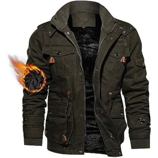 Mens Winter New Hooded Parkas Cargo Coats - Hiddengem