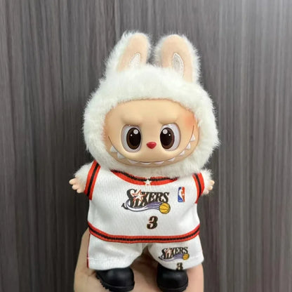 Anime Labubu Clothes Football basketball jerseys Labubu Idol V1 V2 Dolls Clothing Accessories 15/17cm Plush Doll Universal