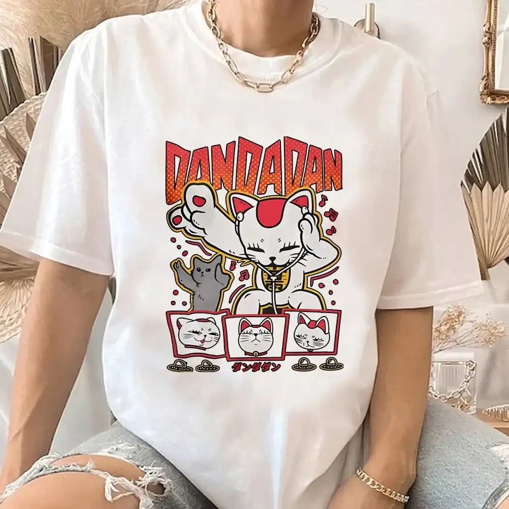 Dandadan Cat Anime Top - Hiddengem