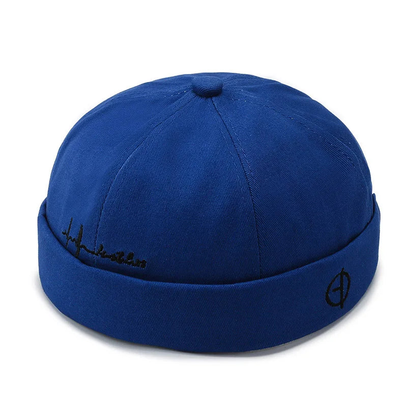 Men Hip Hop Hats Vintage Beanie Hat Summer Adjustable Landlord Hat Trendy Streetwear Docker Cap Women men Brimless Skullies Cap