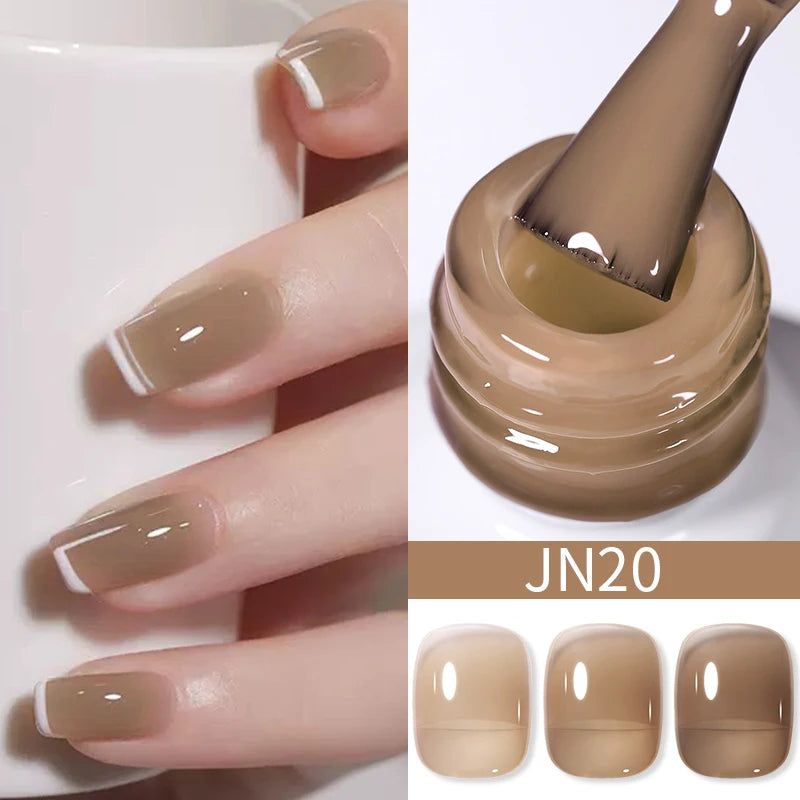 BORN PRETTY 10ML Nude Brown Fall Gel Nail Polish White Halloween Fall - Hiddengem