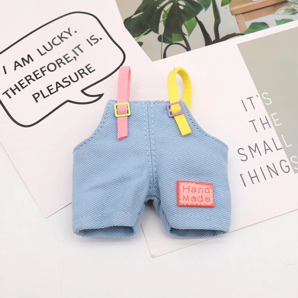 2025 Cute Labubu Clothing, Suitable for Labubu, Labeled Overalls Vinyl Doll Clothing Accessories Replacement